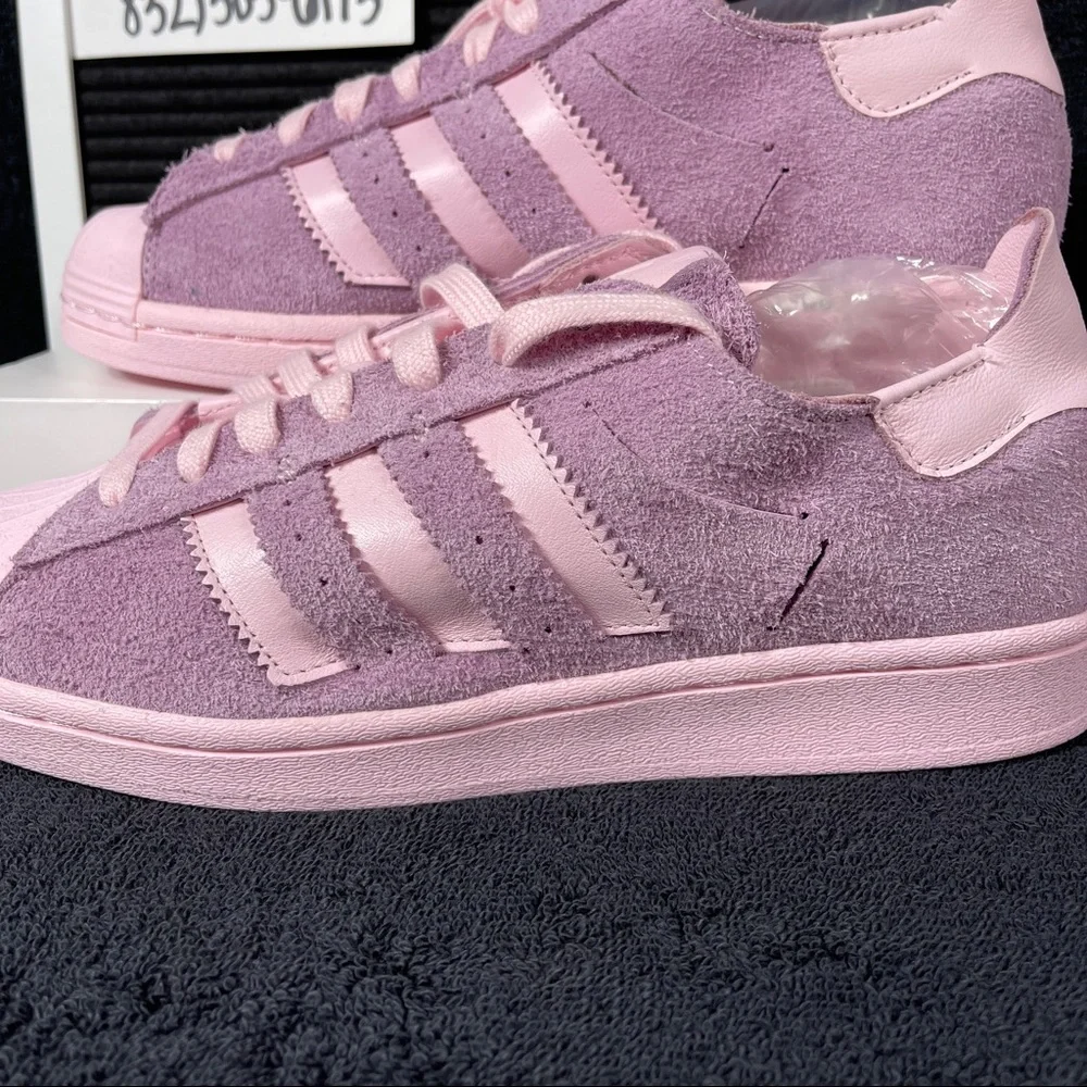 ADIDAS SUPERSTAR MINIMALIST ICONS CLEAR PINK WOMENS SHOES SIZE 9 PURPLE MENS 8 N - Picture 7 of 10